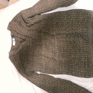 Bill Blass V-Neck Sweater in Brown and Gray